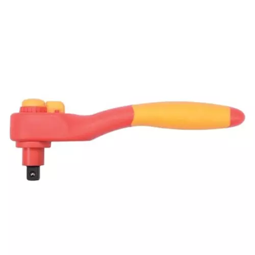 Yato 1/4 inch (6.35 mm) Drive Size Insulated Ratchet Handle CrV Steel Body and 1000 V Withstand Voltage, YT-210709