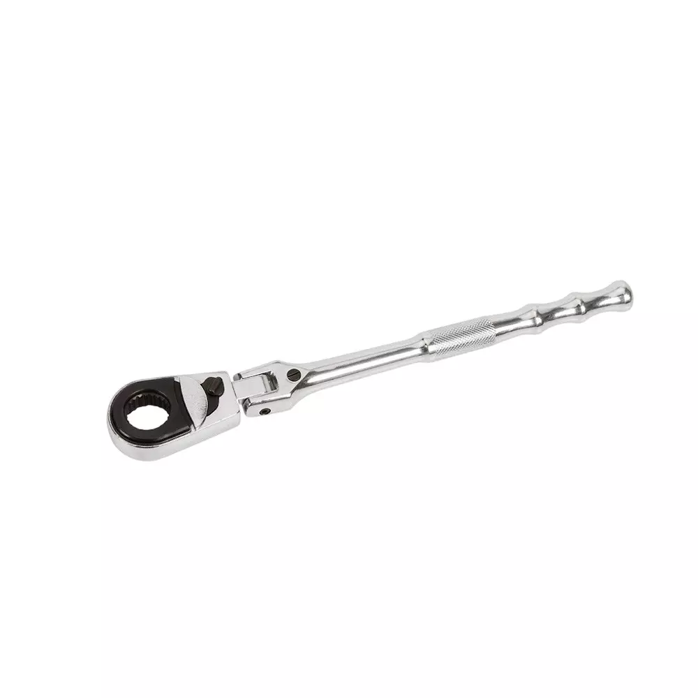 Blue-Point 3/8 inch (9.5 mm) Drive Pass Through Ratchet with Chrome Finish Alloy Steel Body and 254 mm Length, BPRFPT10