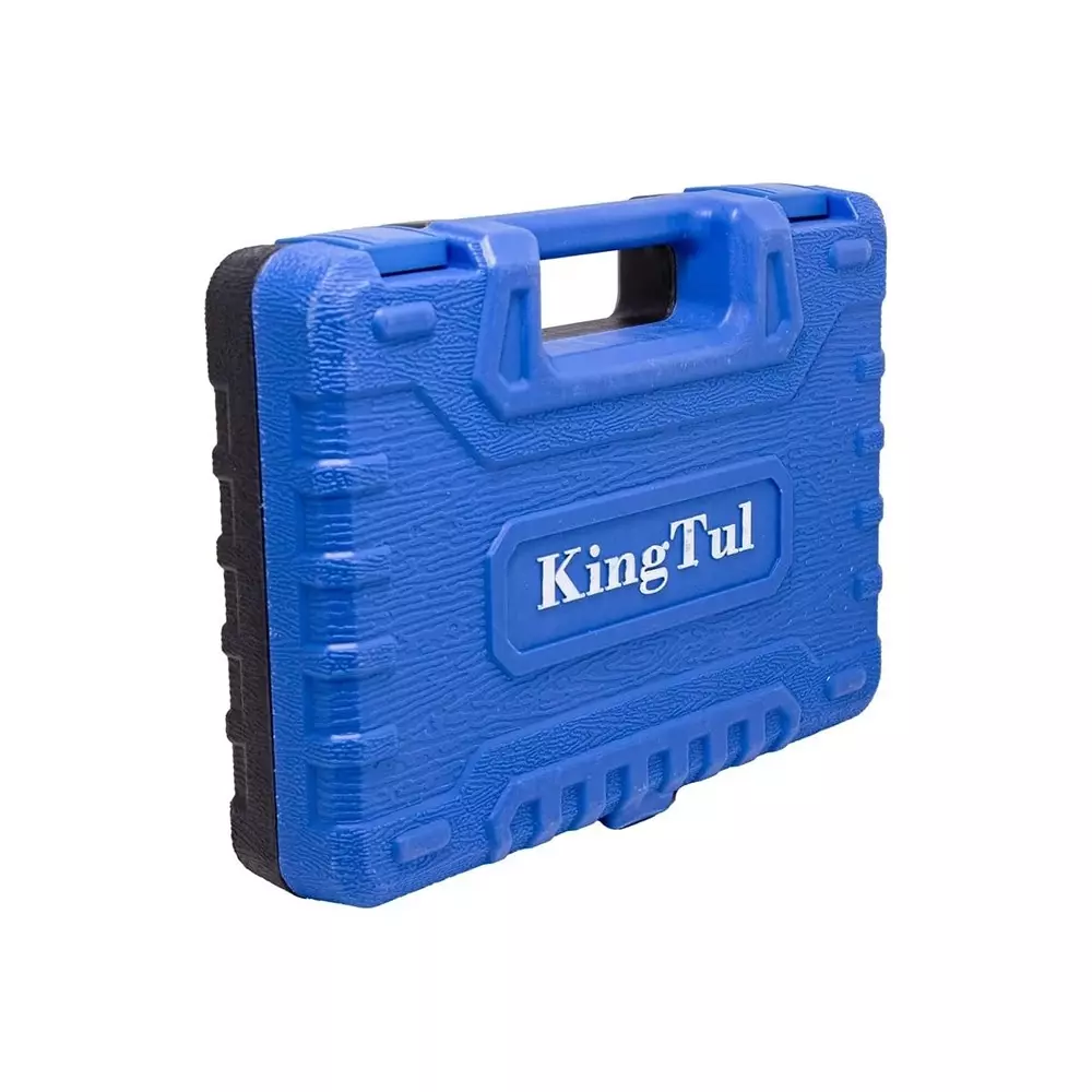 KingTul 46 Pcs Socket Kit Manual Black & Silver Chrome Molybdenum Steel Chrome Finish for DIY, Home Repairs & Basic Maintenance