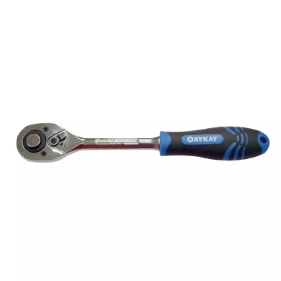 OAYKAY Chrome Vanadium Steel 12.7 mm (1/2 Inch) Oval Reversible Ratchet Handle