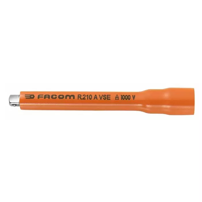 Facom 1/4 in Square Insulated Drive Extension, 116 mm Overall, R.210AVSE