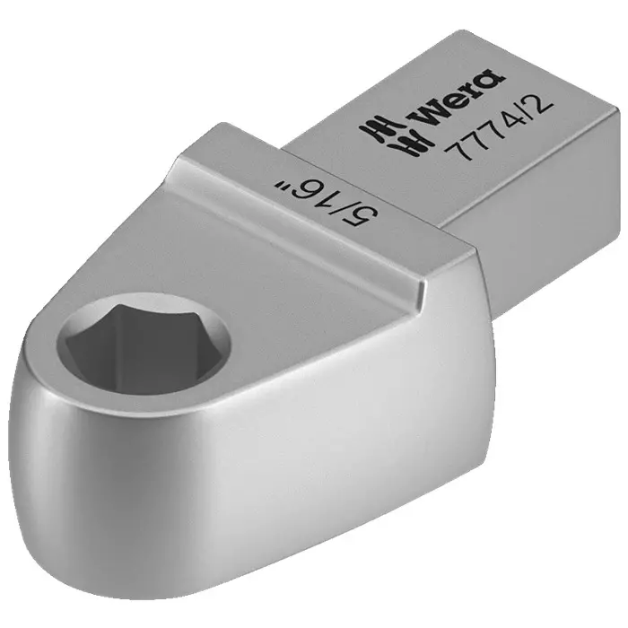 Wera Bit Adapter Insert 3/8 x 7/15 Inch (9 x 12 mm) Drive Size Silver for Industrial Use, 05078641001