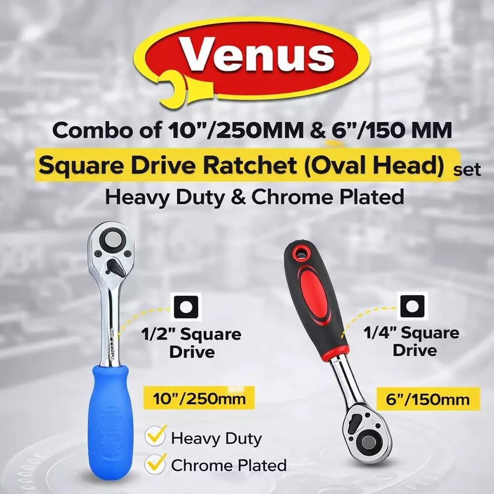 venus-heavy-duty-oval-square-drive-ratchet-kit-blue-red-chrome-vanadium-steel-12-inch-14-inch-127-mm-63-mm-10-inch-6-inch-250-mm-150-mm-for-industrial-use-combo-ratchet-2