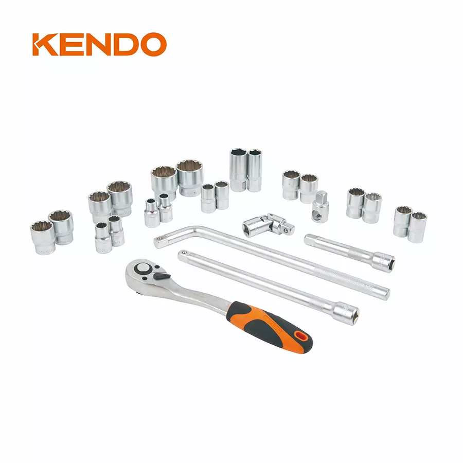 kendo-127-mm-orange-black-cr-v-socket-set-90565-pack-of-26-pcs