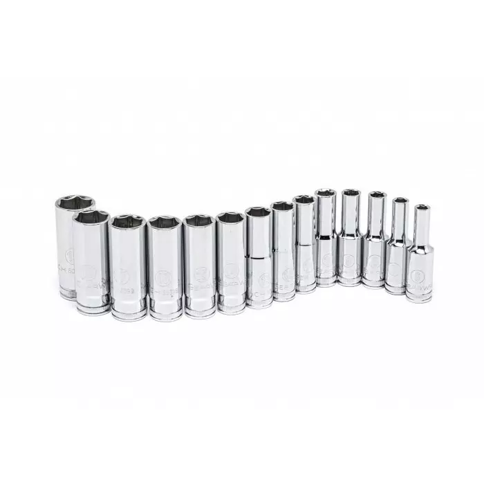 GEARWRENCH 14-Piece Metric 3/8 in Deep Socket Set 6 point, 80554
