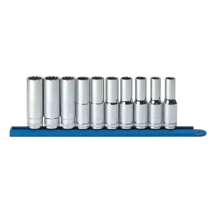 GEARWRENCH 10-Piece Metric 1/2 in Deep Socket Set 12 point, 80712