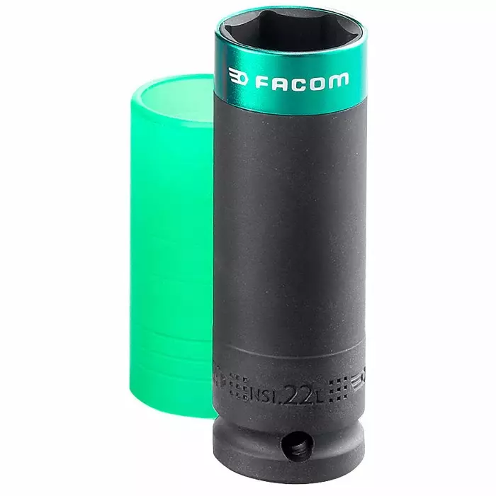 Facom 22mm, 1/2 inch Drive Impact Socket, 210 mm length, NSI.22L