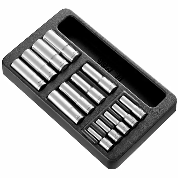 Facom 13-Piece Imperial 1/2 inch Standard Socket Set with Ratchet, 12 point, MOD.HLBPB