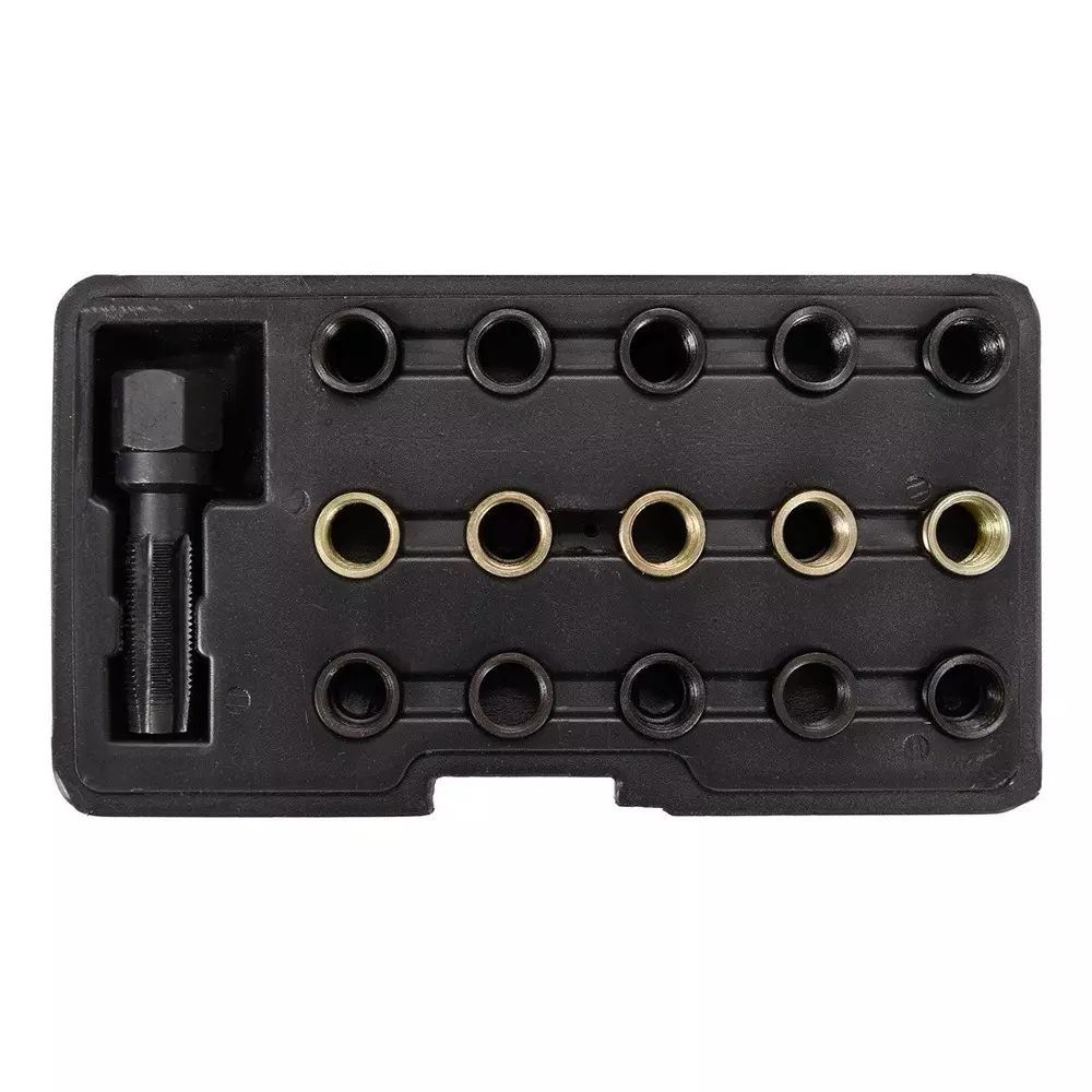 Yato Spark Plug Repair Kit with Dedicated M16X1.25 Tapping, YT-17580 (Set of 15 Pcs)