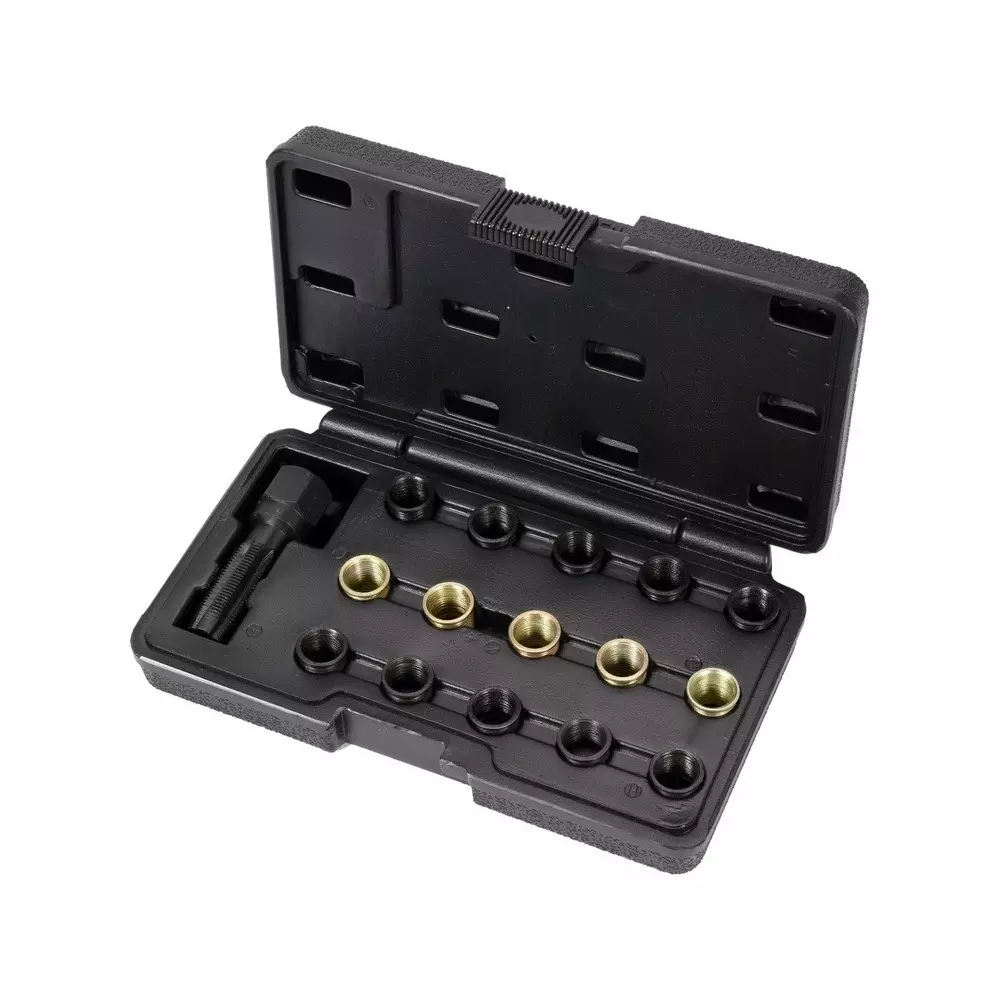 Yato Spark Plug Repair Kit with Dedicated M16X1.25 Tapping, YT-17580 (Set of 15 Pcs)