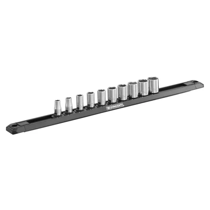 Facom 10-Piece Imperial 1/4 inch Standard Socket Set with Ratchet, 6 point, R.40EGRPPB