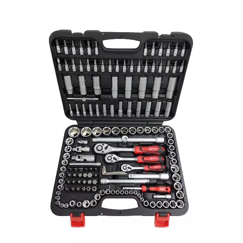 RS PRO Socket Set Chrome Vanadium Steel Satin Chrome 151 Piece 1/4, 1/2, 3/8in Square 6 Point, 2753841