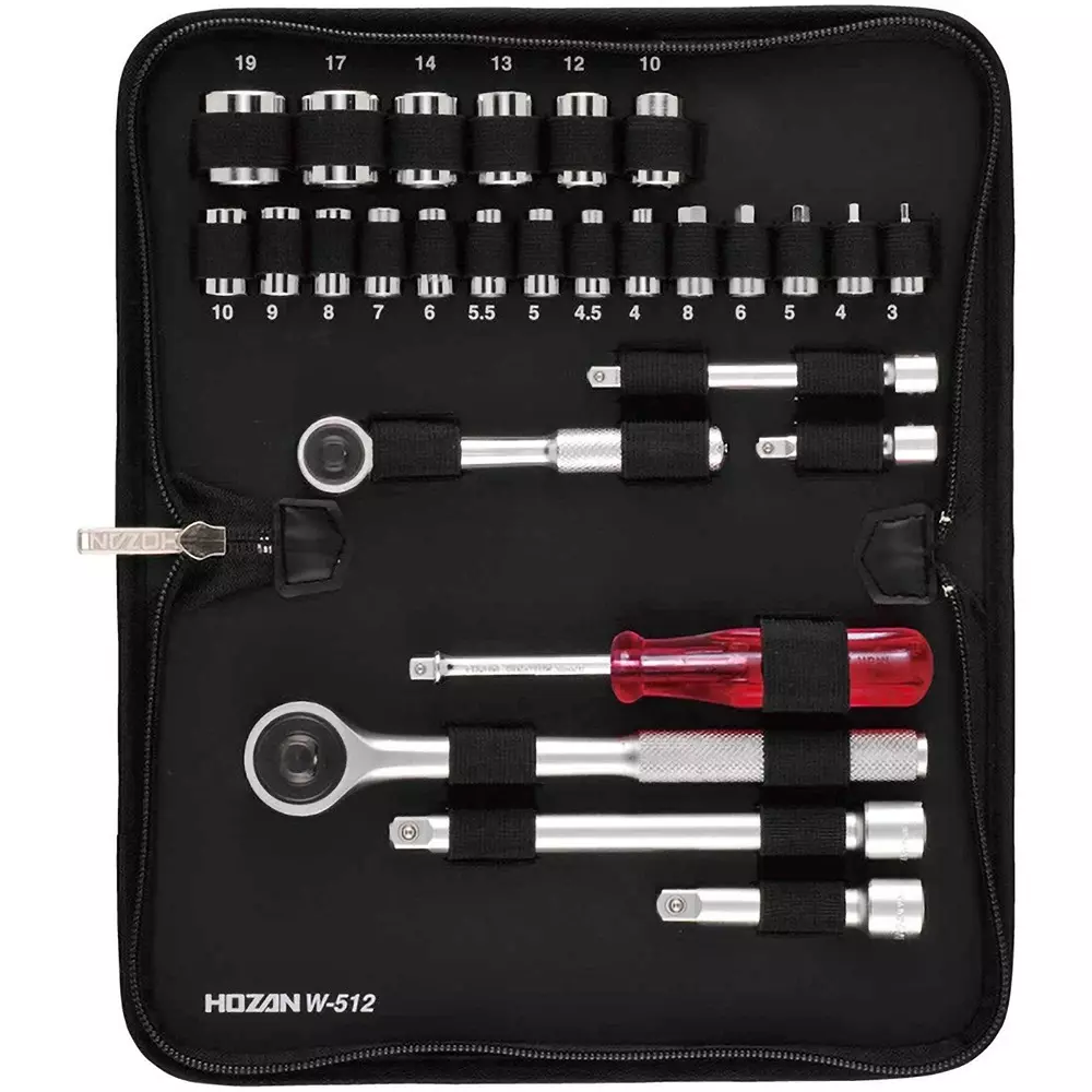 HOZAN Socket Wrench Set, W-512 (Pack of 20)