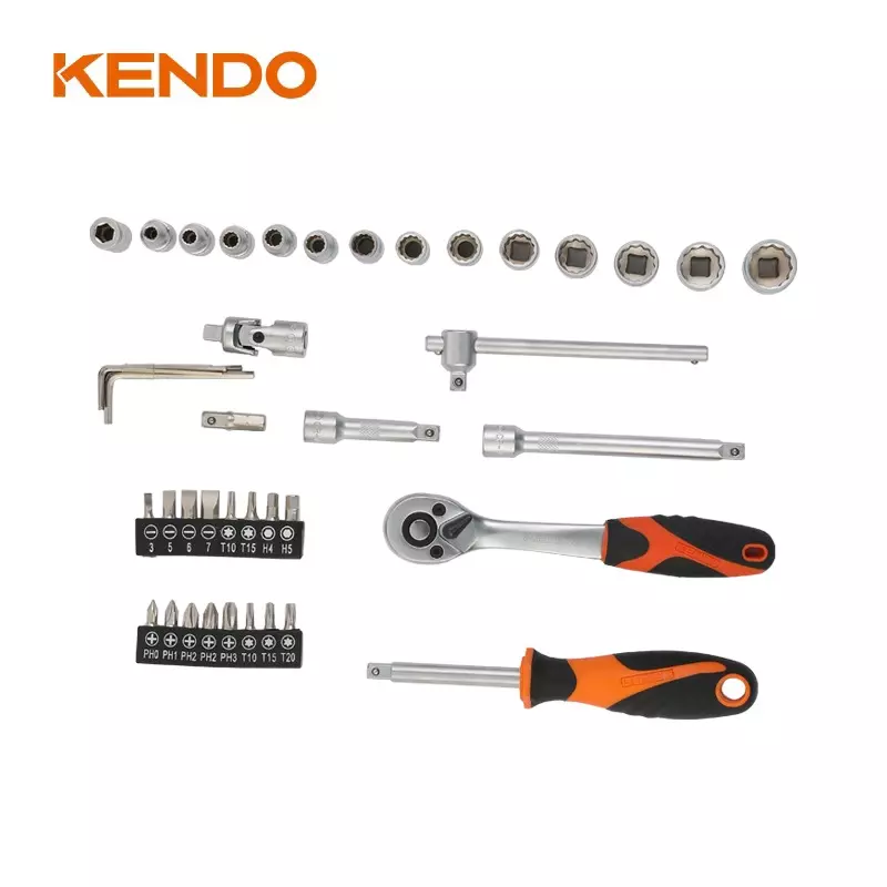 kendo-625-mm-orange-black-cr-v-socket-set-90562-pack-of-42-pcs