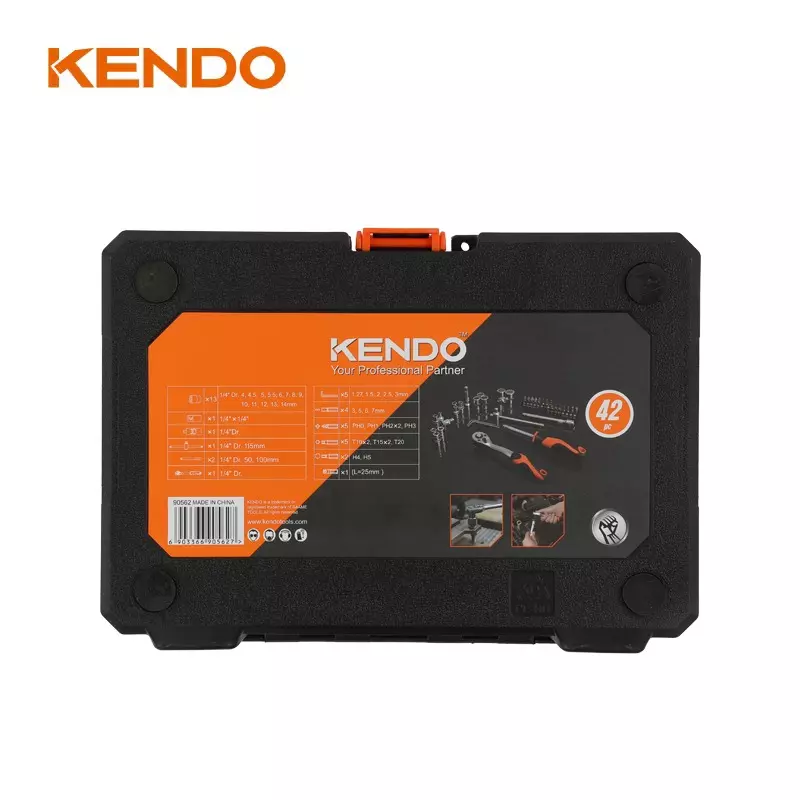 kendo-625-mm-orange-black-cr-v-socket-set-90562-pack-of-42-pcs