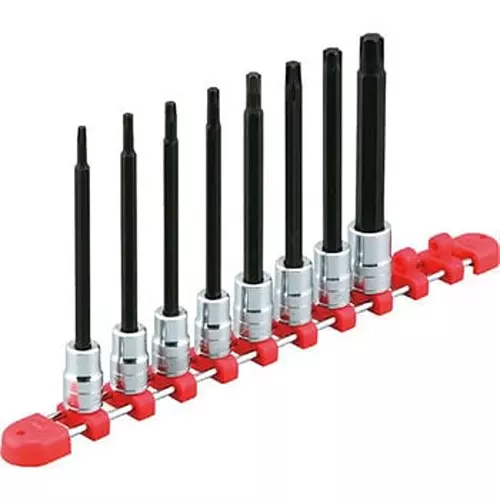 Ktc Long T Type Torx Bit Socket Set 9.5 mm Sq. Drive, TBT3L08T