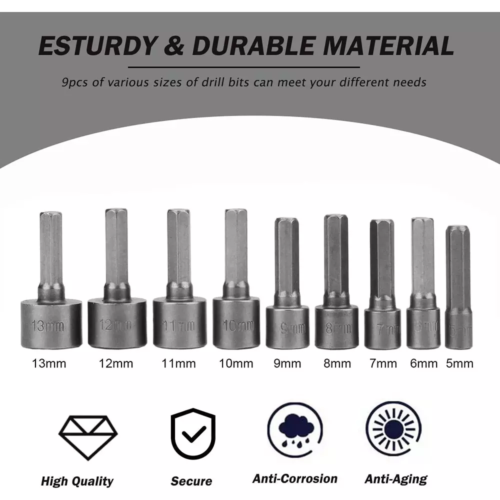 dy-tools-long-reach-hex-socket-set-9-piece-9mm-13mm-chrome-steel