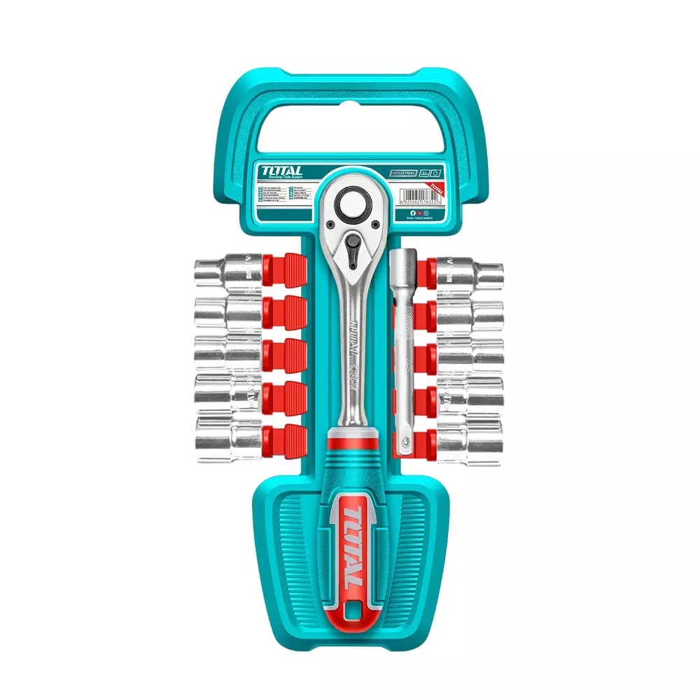 Total Socket Set 9.52 mm (3/8 Inch) Drive Size (8 to 19 mm) Size Range, THT381121 (Set of 12)