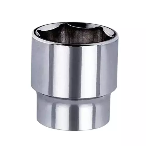 Venus Heavy Duty Hex Socket Silver Chrome Vanadium Steel 3/4 Inch (19 mm) Drive Size Polished 33 mm Hex Size for Tractor, Trolly & Trucks
