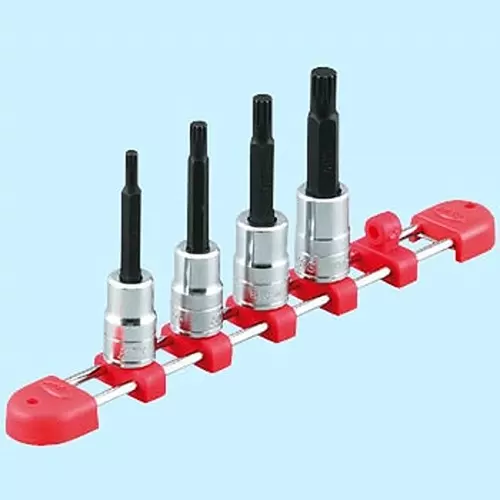 Ktc Triple Square Bit Socket Set M5-M10 9.5 mm Sq. Drive, TBT304TS (Pack of 4)