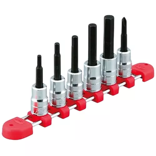 Ktc Hexagon Bit Socket Set 9.5 mm Sq. Drive, TBT3L06BPH
