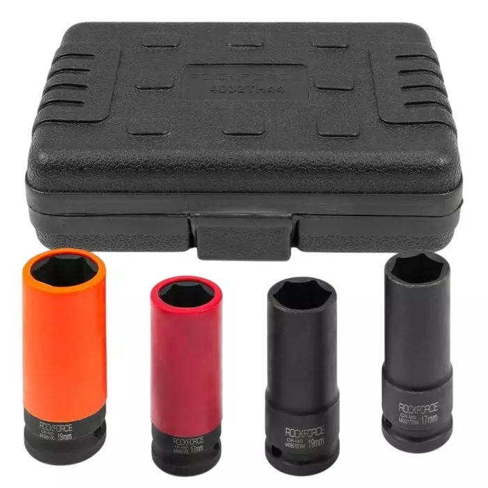 Rock Force Impact Socket Set 17, 19 & 21 mm Head range 12.7 mm (1/2 inch), RF-4032 (Set of 3 Pcs)