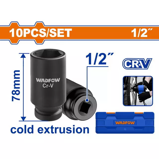 wadfow-12-inch-127-mm-drive-deep-impact-socket-set-black-finish-cr-v-chrome-vanadium-body-wms2d02