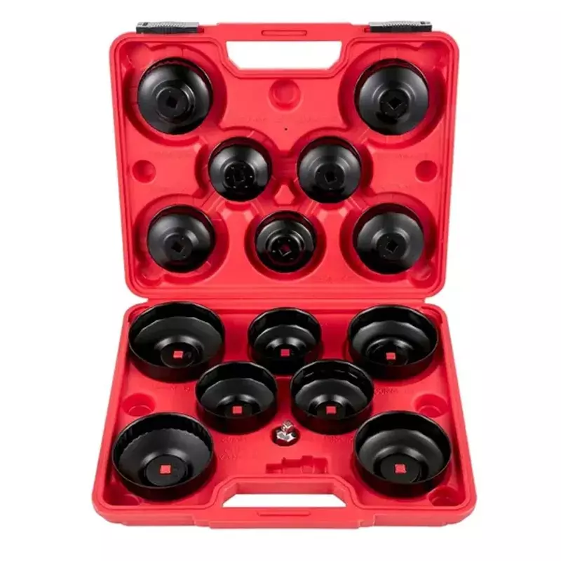 GENERIC 14 Pcs Oil Filter Socket Set 12.7 to 9.5 mm (1/2 to 3/8 Inch) Size, TI-PQ-12493