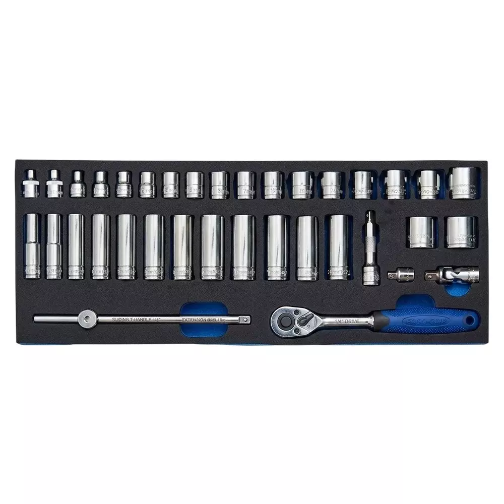 Blue-Point 3/8 inch (9.52 mm) Drive Square Socket Set with Alloy Steel Body for Professionals, BPS11A