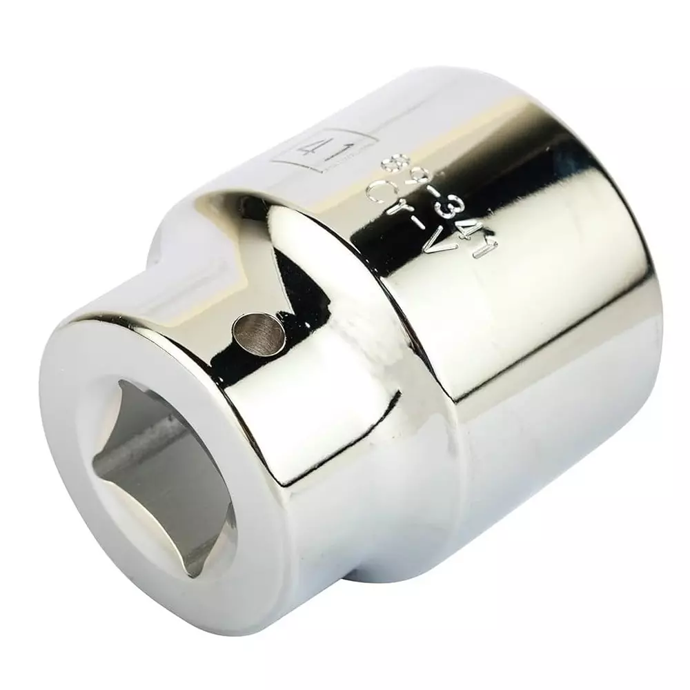 venus-heavy-duty-bi-hex-socket-silver-chrome-vanadium-steel-34-inch-19-mm-drive-size-polished-41-mm-hex-size-for-tractor-trolly-trucks-41