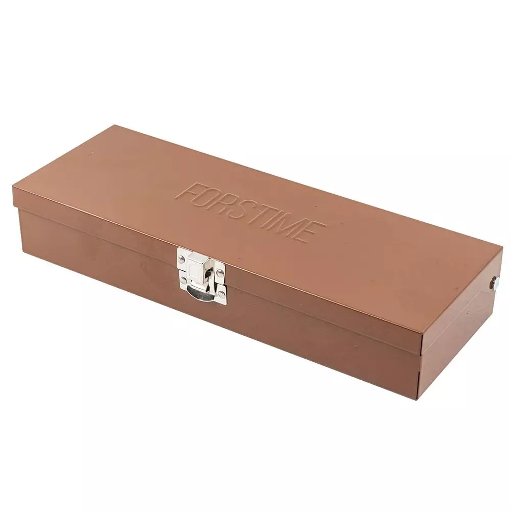 FORSTIME 25 Piece Socket Wrench Set 1/2 & 1/4 inch Drive Size Chrome Vanadium Steel Silver For Car, Bike & Garage Repairs