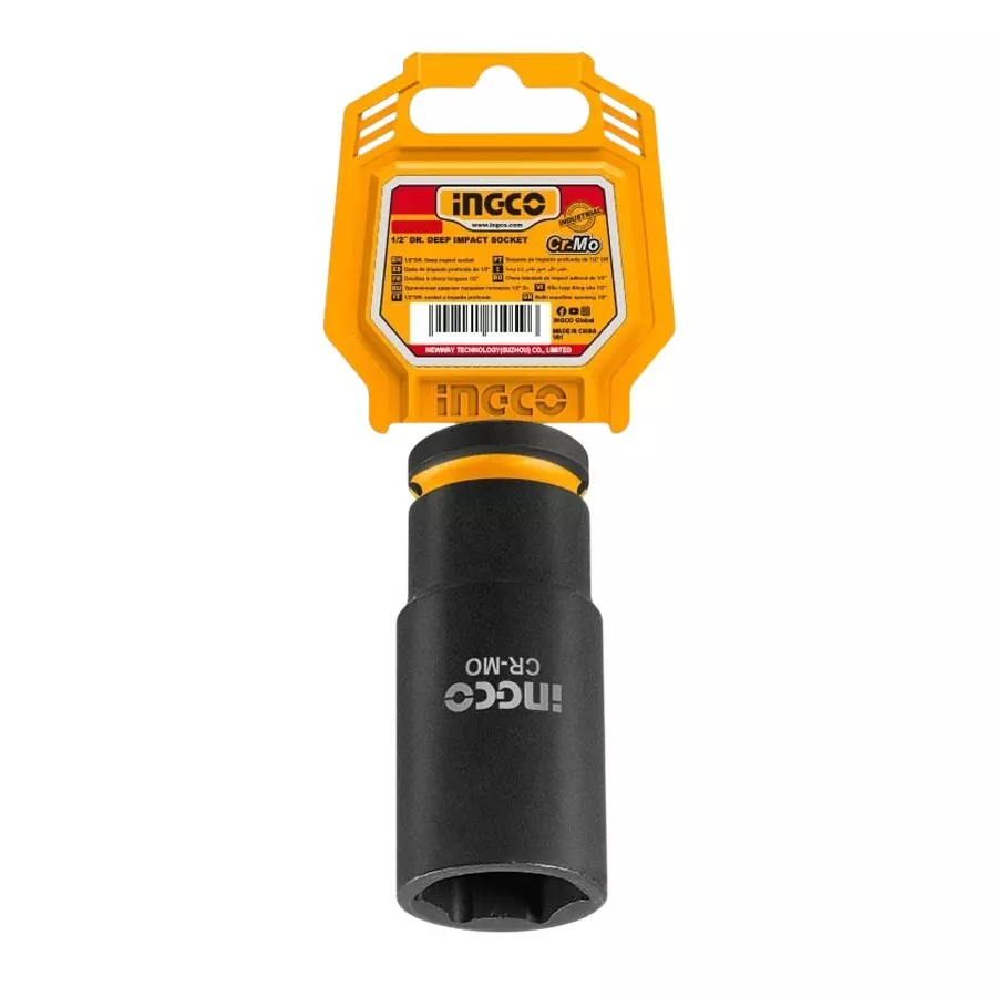 Ingco Deep Impact Socket CrMo 12.7 mm (1/2 inch) Drive 78 mm Length 24 mm Size, HDIS12242L
