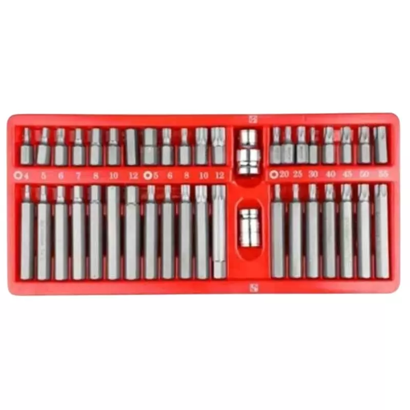 Imported 40 Pcs Bit Socket Set Chrome Vanadium Steel 6 cm Length and 9.525 mm (3/8 inch) Size