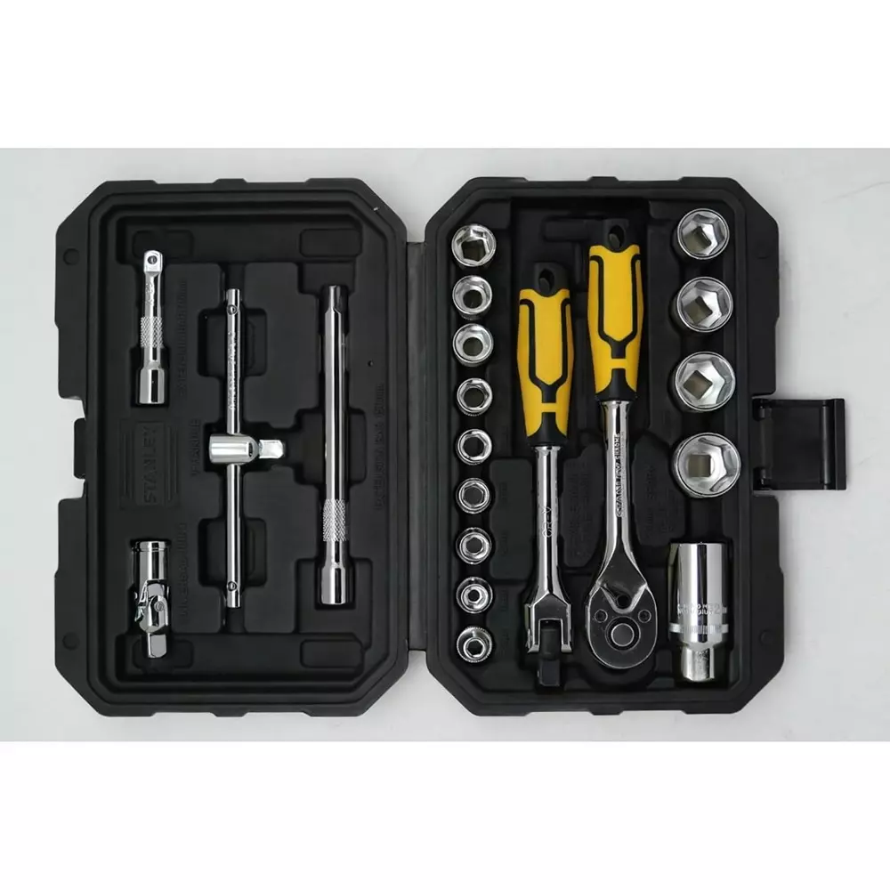 stanley-20-pcs-socket-set-with-ratchet-handle-38-inch-95-mm-square-drive-and-chrome-plated-finish-stmt79056