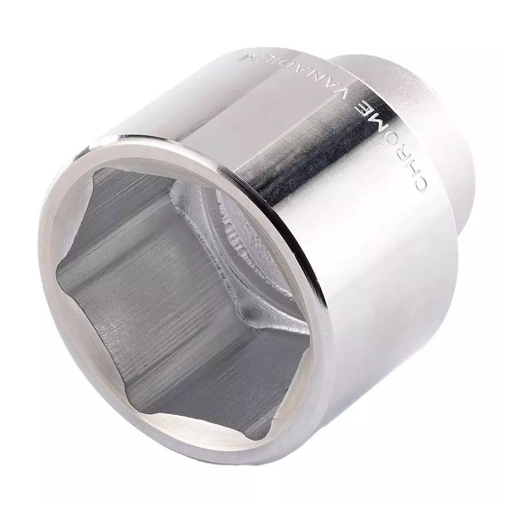 venus-heavy-duty-bi-hex-socket-silver-chrome-vanadium-steel-34-inch-19-mm-drive-size-polished-46-mm-hex-size-for-tractor-trolly-trucks-46