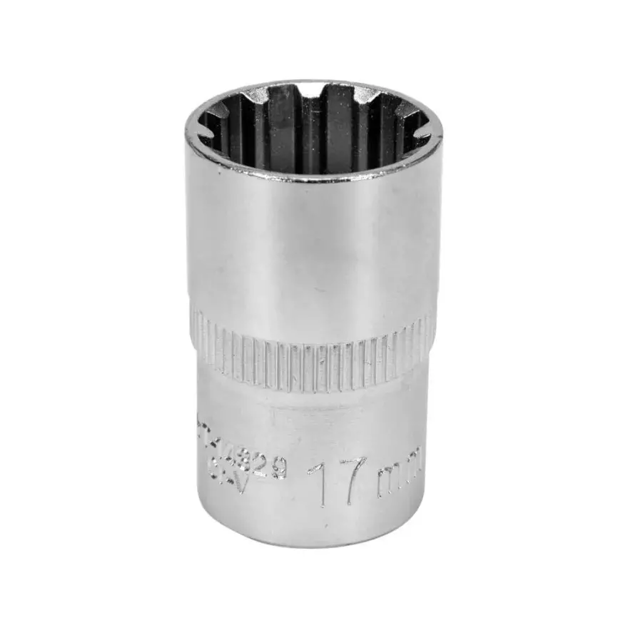 Yato Spline Type Socket Bit Cr-V 12.7 mm (1/2 inch) Drive Size and 18 mm Socket Size, YT-14830
