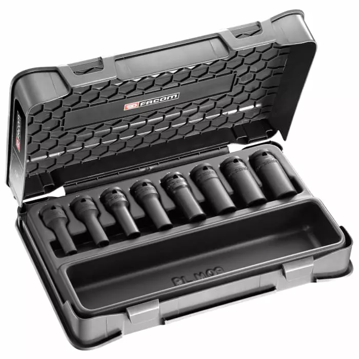 Facom 1/2 inch Drive Impact Socket Set, NSTXL.J8APB