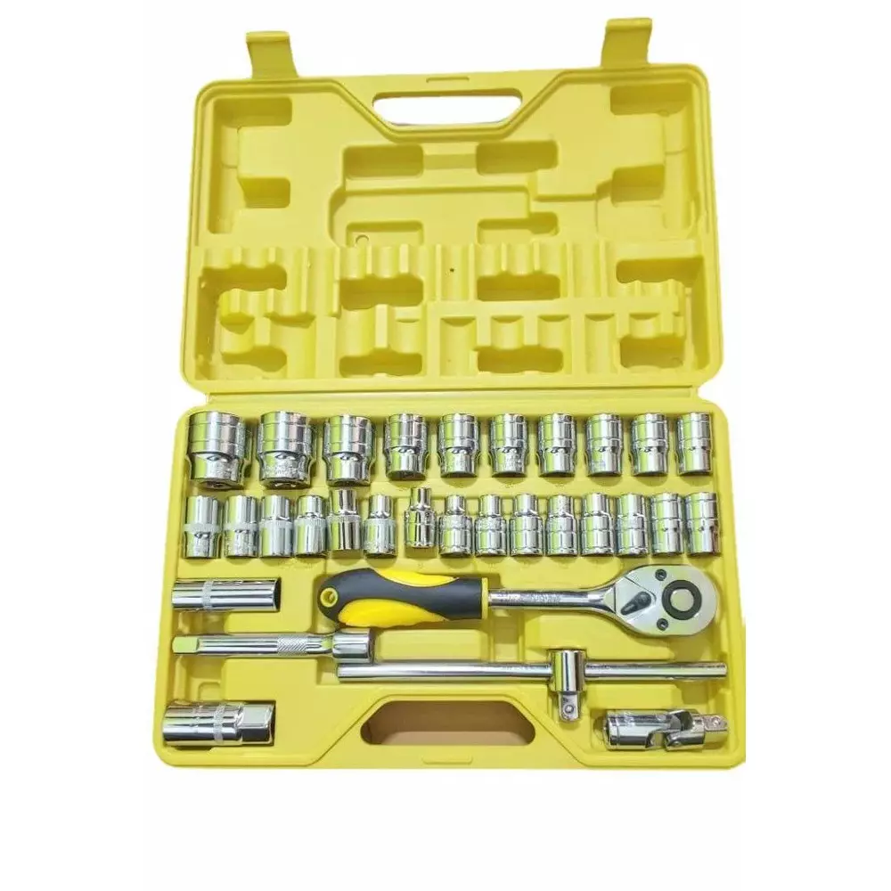 GENERIC 32 Pcs Socket Set Stainless Steel Body and 1/4 inch (6.35 mm) Drive for Automotive Garages