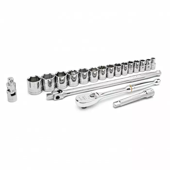 GEARWRENCH 19-Piece Imperial 1/2 in Standard Socket Set with Ratchet 6 point, 80791