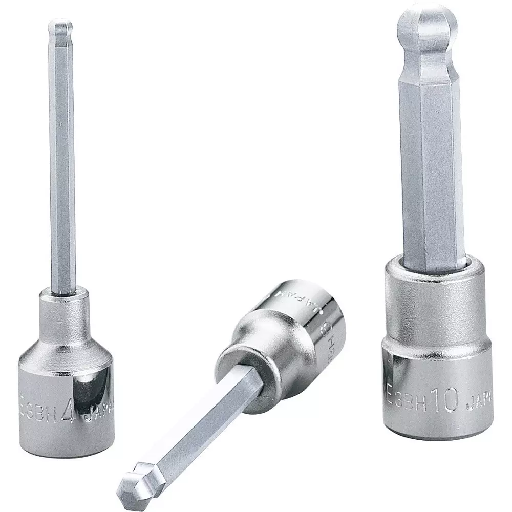 TONE Ball Point Hexagonal Socket HP 17 mm Dia. 5 mm Size and 75 mm Length, 3BH-05HP