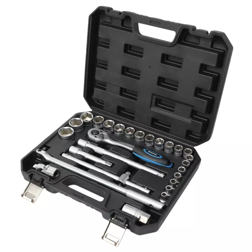 Senator 27 Pcs Socket Set Chrome Vanadium Steel for Automotive, Industrial and Heavy-Duty Maintenance, SEN5824045G