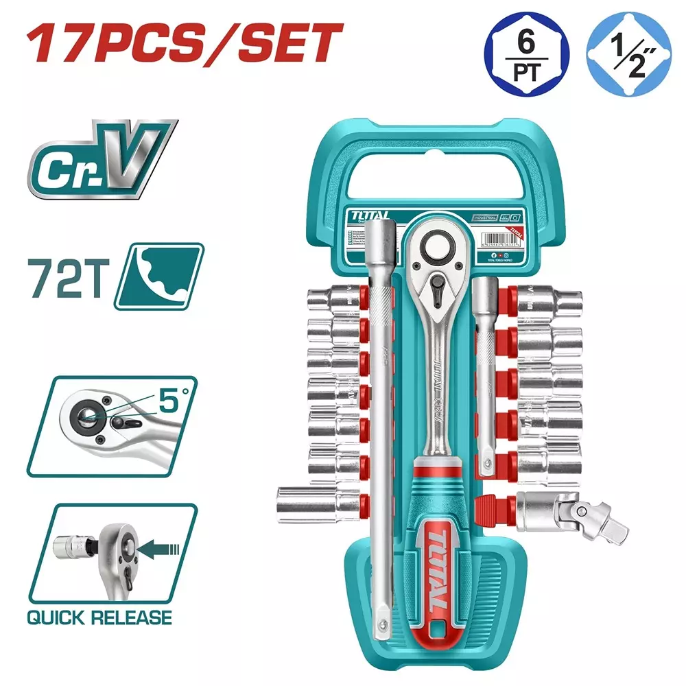 total-socket-set-127-mm-12-inch-drive-size-10-to-24-mm-tht121171-set-of-17