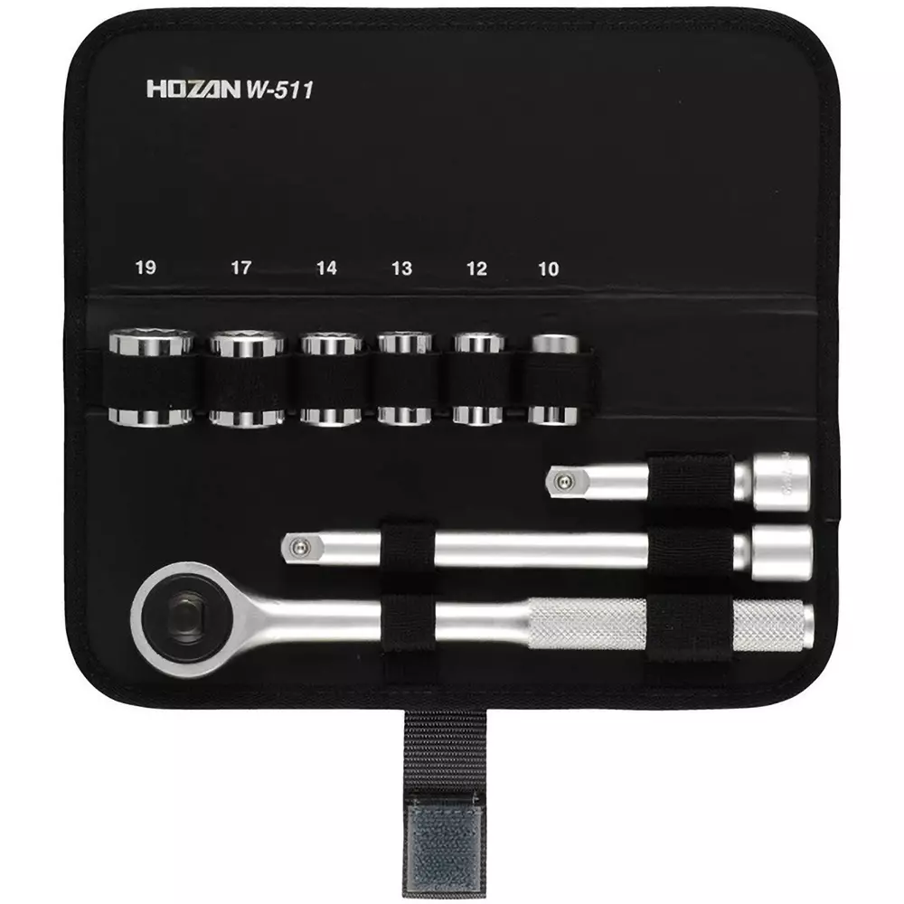 HOZAN Socket Wrench Set, W-511 (Pack of 7)
