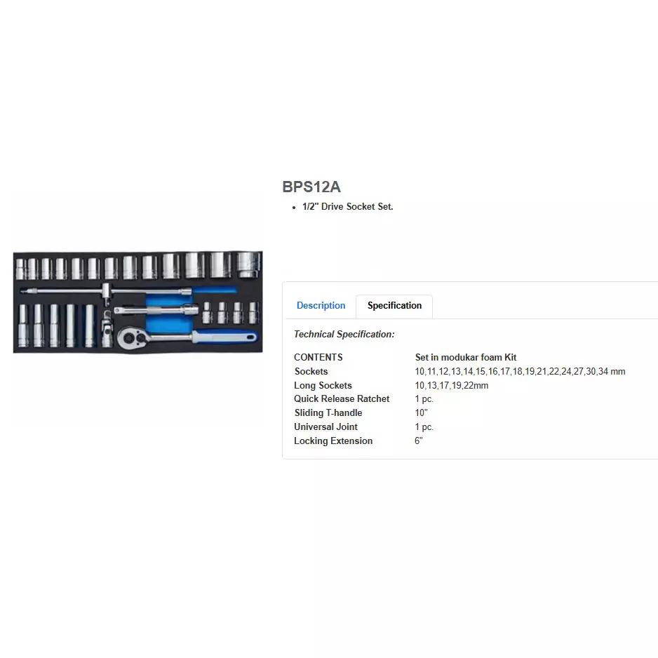 blue-point-25-pcs-12-inch-127-mm-drive-socket-set-with-chrome-finish-alloy-steel-body-and-modular-foam-kit-packaging-bps12alin