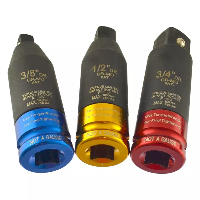 Blue-Point Torque Limiting Impact Socket Set Drop Forged Construction and Chrome Molybdenum Steel Body, BLPTSIM12S