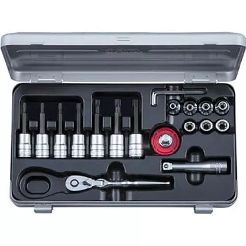 Ktc Torx Bit Socket Set Tamper-Proof & E-Type 9.5 mm Sq. Drive, TBT319HTX (Pack of 19)