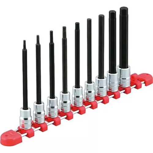 Ktc Long Hexagon Bit Socket Set 9.5 mm Sq. Drive, TBT3L09BH