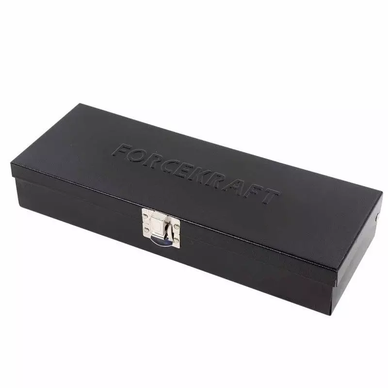 FORCEKRAFT 25 Pcs Manual Sockets Kit Chrome Vanadium Steel 1/2 Inch & 1/4 Inch (12.7 mm & 6.3 mm) Drive Size , FK-50121K