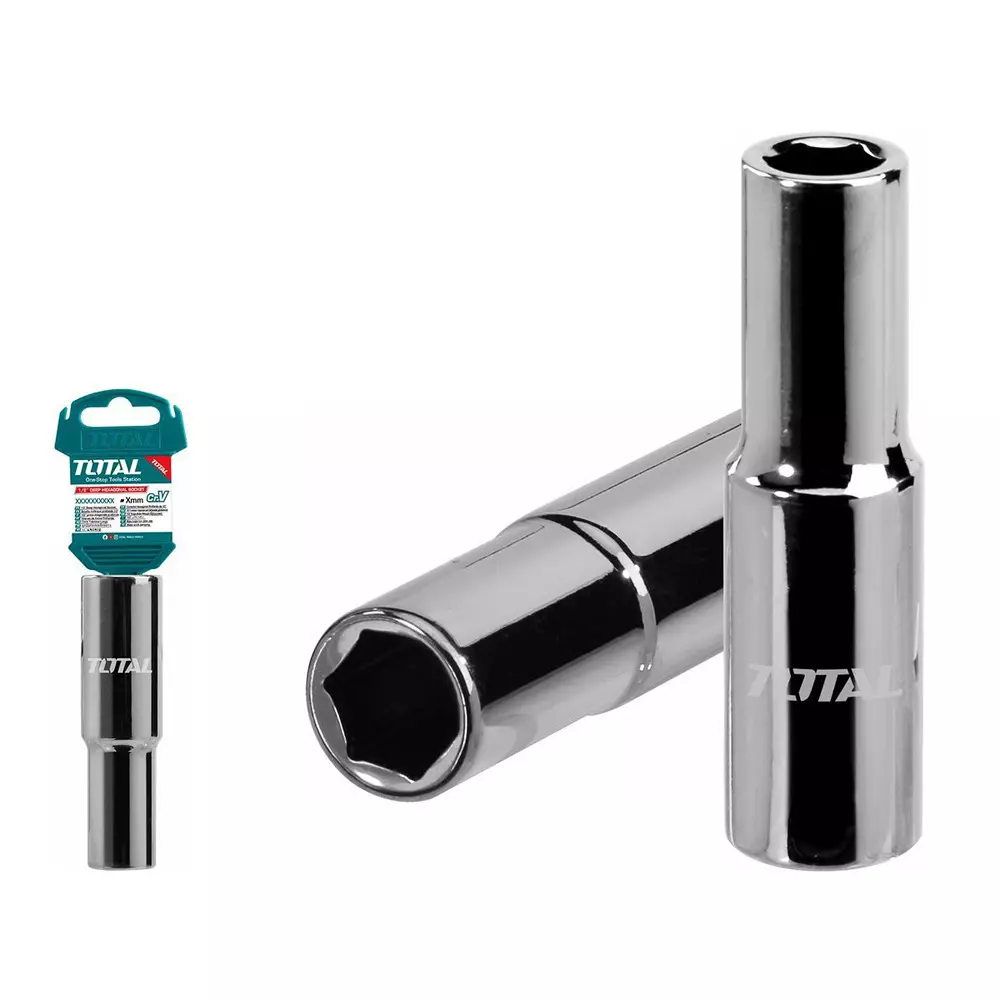 Total 6 Point Deep Hexagonal Socket 12.7 mm Drive 50BV30,Heat 10 mm, THTST12103L