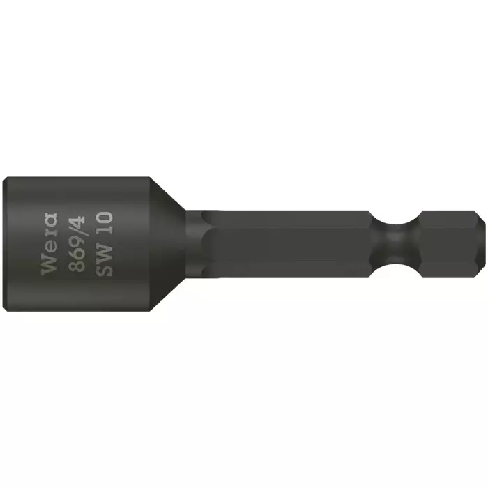 Wera Nutsetter 1/4 Inch (6.35 mm) Drive Size 50 mm Blade Length Black for Industrial Use, 05060402001